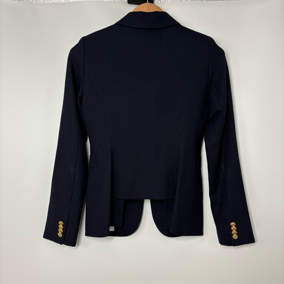 Smythe Duchess Blazer Size 8 Navy Single Breasted Wool Brass Buttons $725 - Picture 10 of 14
